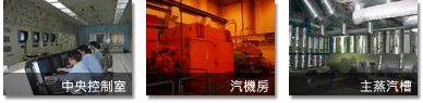 中央控制室、汽機房、主蒸氣槽照片
